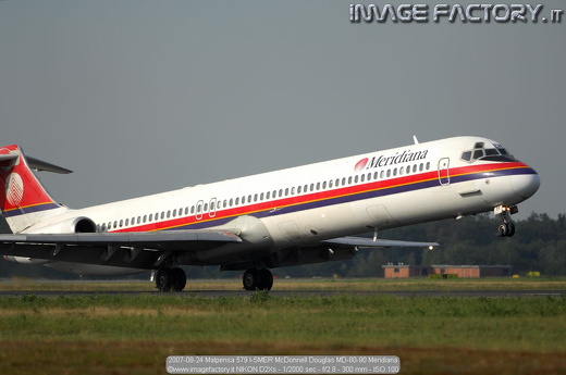 2007-08-24 Malpensa 579 I-SMER McDonnell Douglas MD-80-90 Meridiana